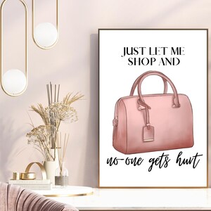  white Louis Vuitton bag shoes art print Glam Wall Art