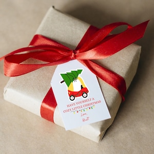 Cozy Coupe Christmas Tree Tag Editable Printable for Kids Christmas