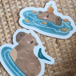 Capybara Sticker | Cute Capybara | Die-Cut Sticker | Matte Sticker | Deco Sticker | Waterproof | Kawaii Capybara