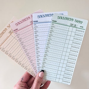 Lista de lectura de verano, Seguimiento de lectura, Bonito marcador de planificador, Papelería hecha a mano