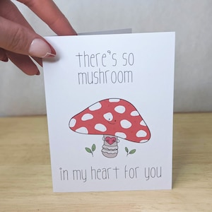 de voeux | Carte drôle | Champignon mignon | Saint-Valentin | Cadeau parfait