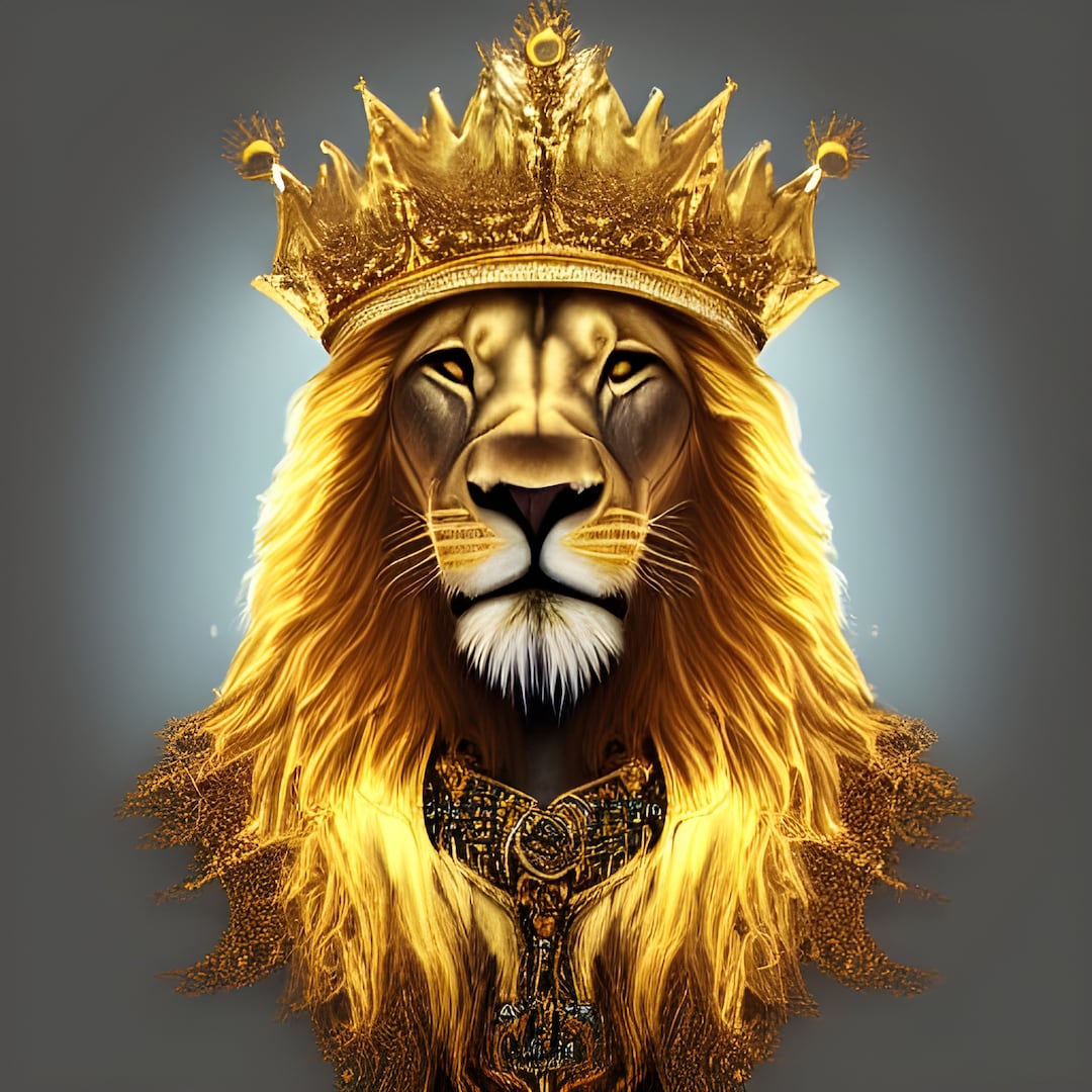 Golden Lion King_digital Download Etsy