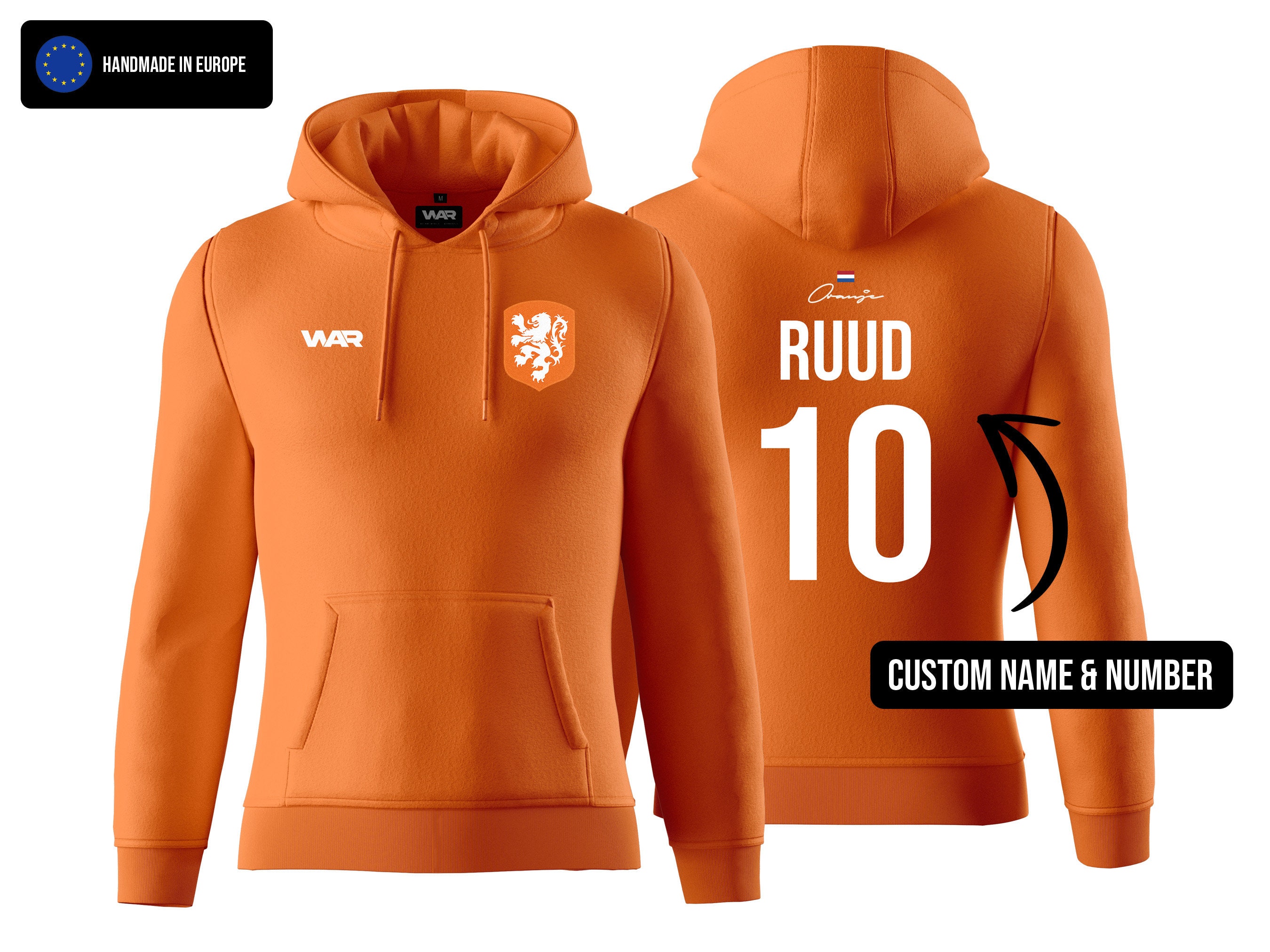 Dutch Holland National Team Hoodie KNVB  Netherland Retro Soccer Hood –