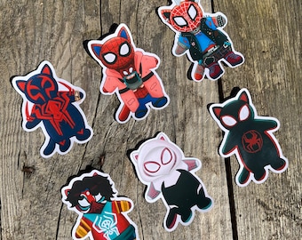 Spider cat stickers