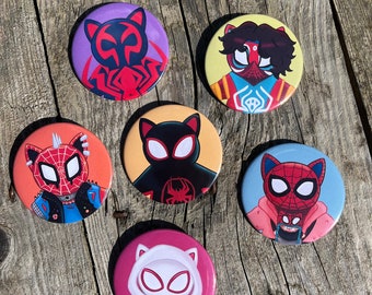 Spider cat pins