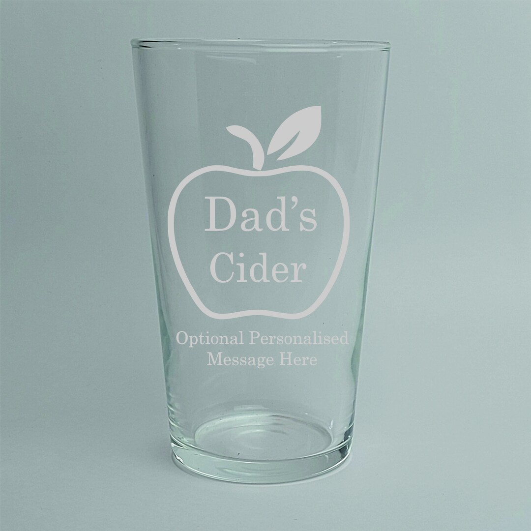 Personalised Engraved 14oz CinCin Tall Cider Beer Glass - Unique Gift Idea