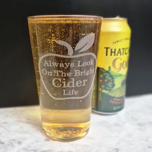 Personalised Cider Glass - Funny Cider Glass - Cider lover gift - Birthday Gift - Fathers Day Gift -  Cider Pint Glass - Pint Glass