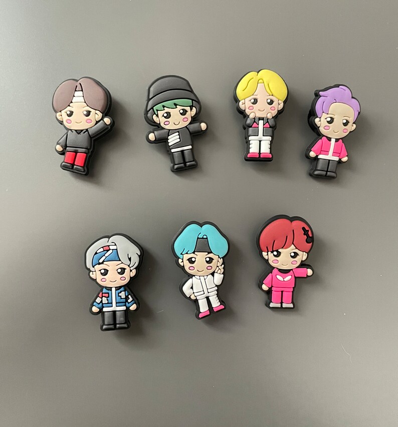 7 Pc BTS Croc Charms K POP Jibbitz BTS Army Shoe Charms Etsy