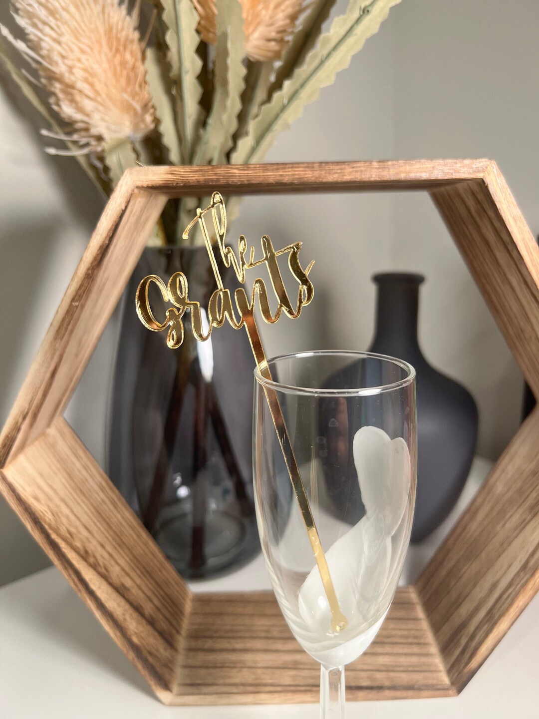 Personalized Name Drink Stirrers Custom Hand Lettered Etsy