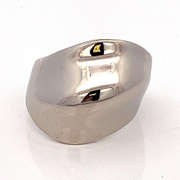 •AGNI MANITITE - FREEFORM• split band silver ring (size 7)