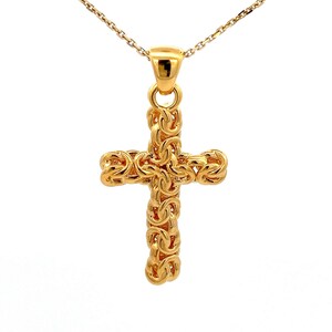 Large Byzantine 14k Yellow Gold Cross ~ Made In Italy ~ Men's, Women's, Unisex- BE42