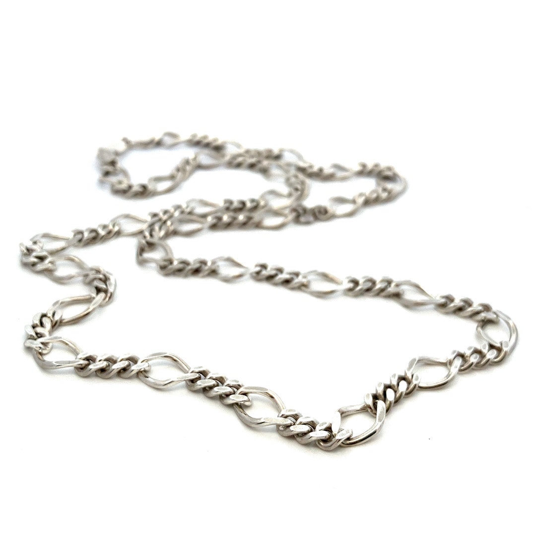 アクセサリー vintage figaro chain silver necklace Sterling Silver - Necklace Vintage Figaro Chain, Marked