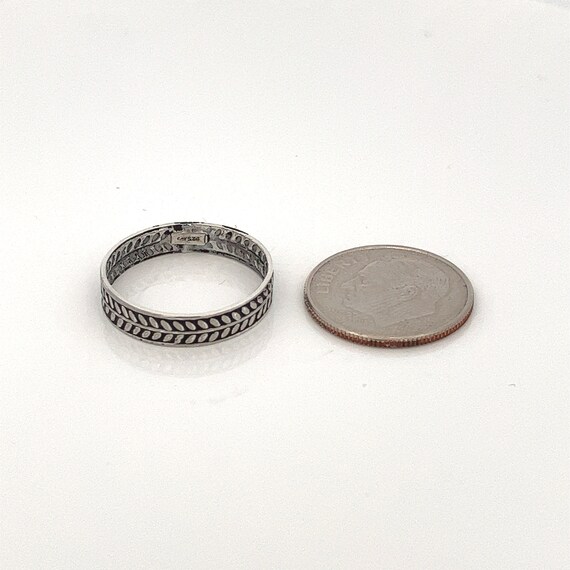 Laurel Leaf Sterling Silver Eternity Ring Band - … - image 2