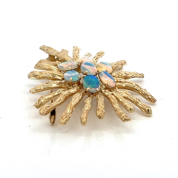 Beautiful Vintage Blue Opal Cluster Brooch/Pin  ~… - image 2