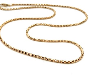 Gold Popcorn/Fancy Link Specialty Chain - Solid 14K Yellow Gold 2mm Wide Chain Necklace - Made in Italy  ~ 18" ~  ET2267