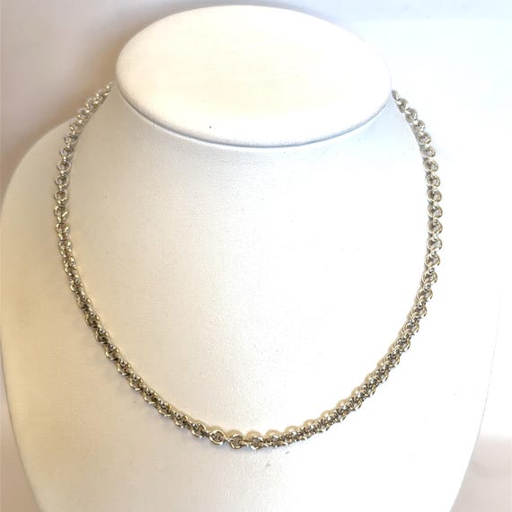 Solid 5mm Cable Chain .999  Pure Silver Necklace … - image 2