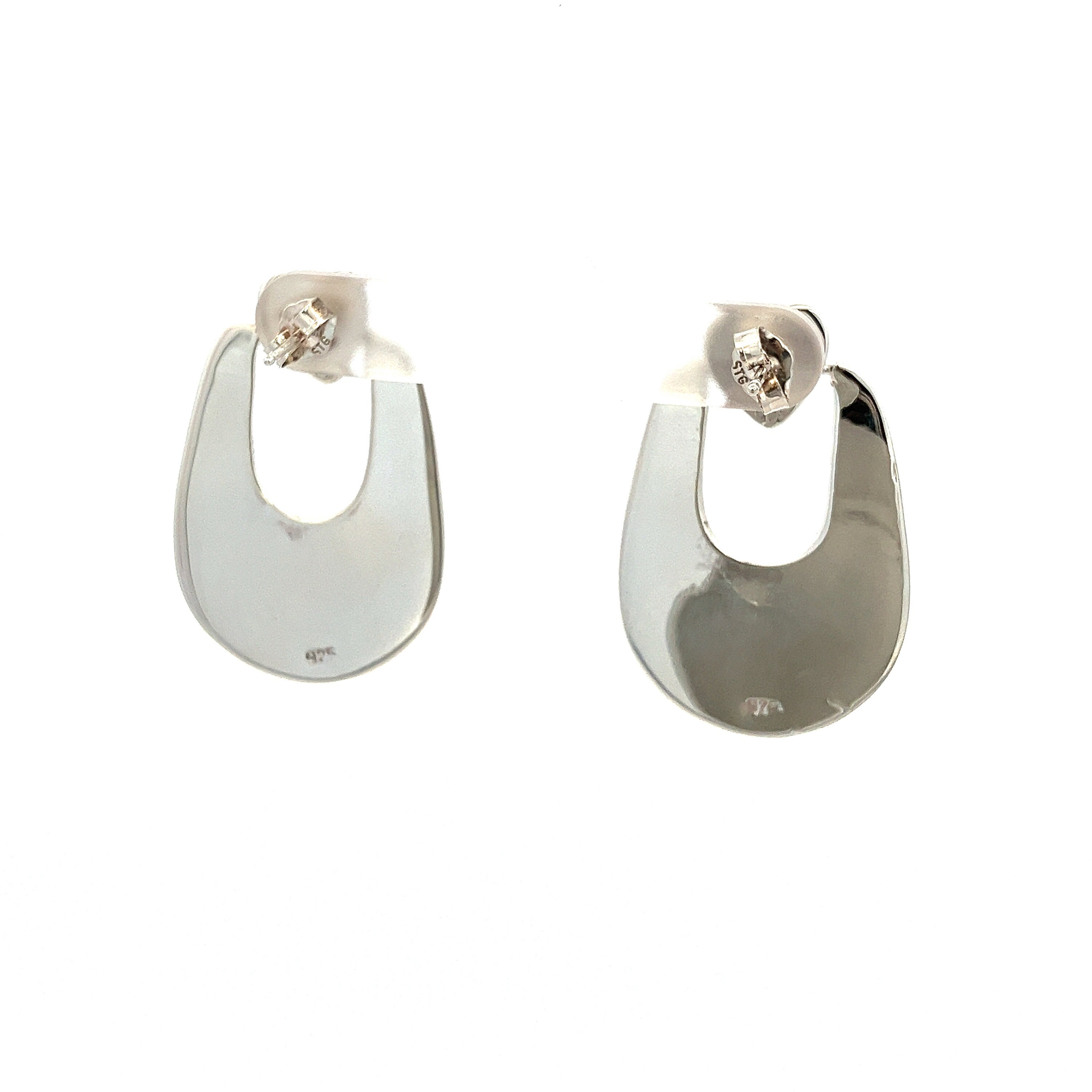 Vintage Heart Door Knocker Sterling Silver Earrings ~ Post