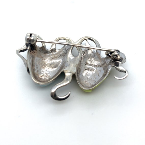 Colorful Comedy and Tragedy Masks Sterling Silver… - image 5