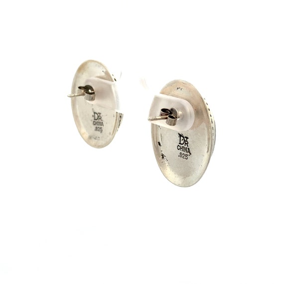 Vintage Forest Agate Sterling Silver Stud Earrings- ET74 - Etsy