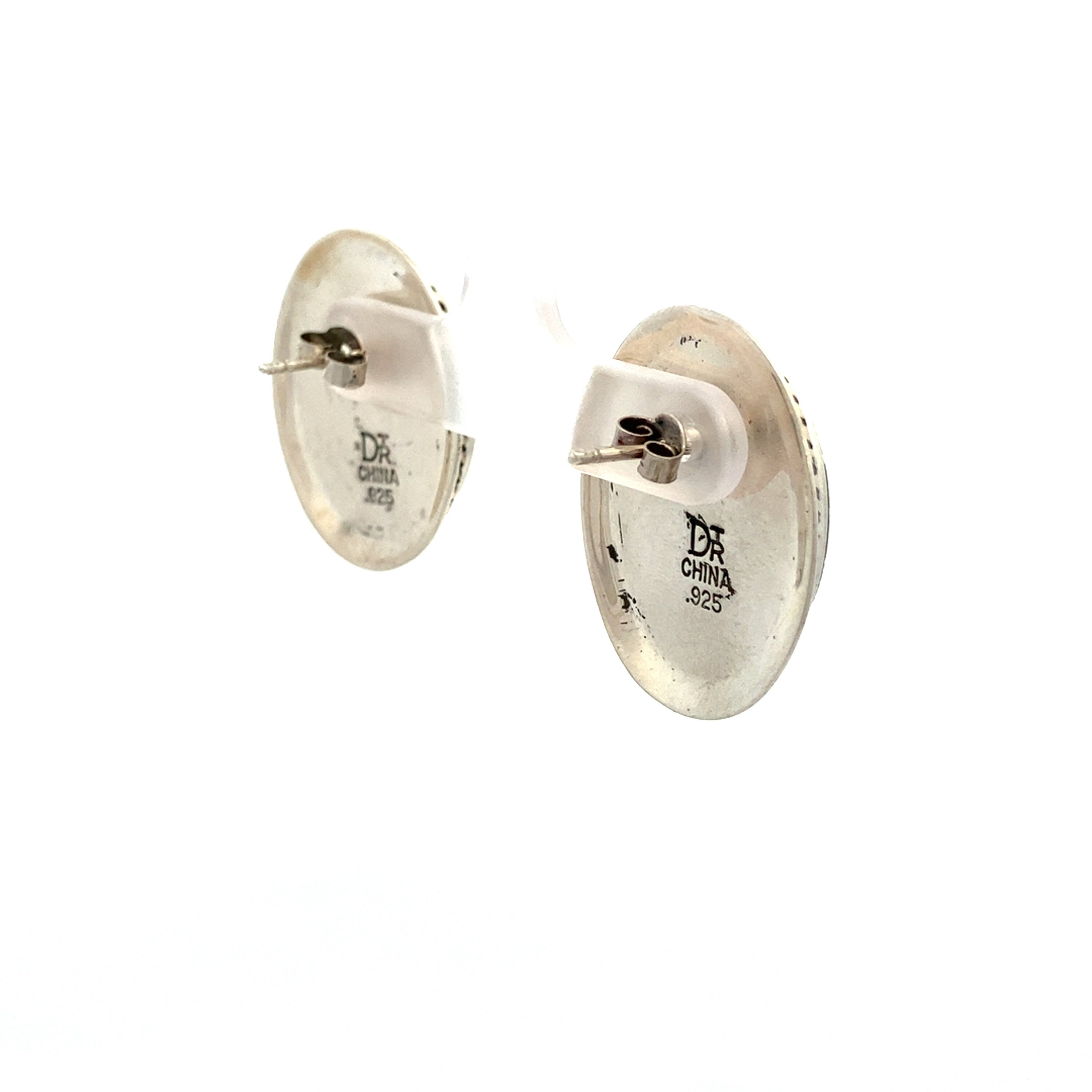 Vintage Forest Agate Sterling Silver Stud Earrings- ET74 - Etsy