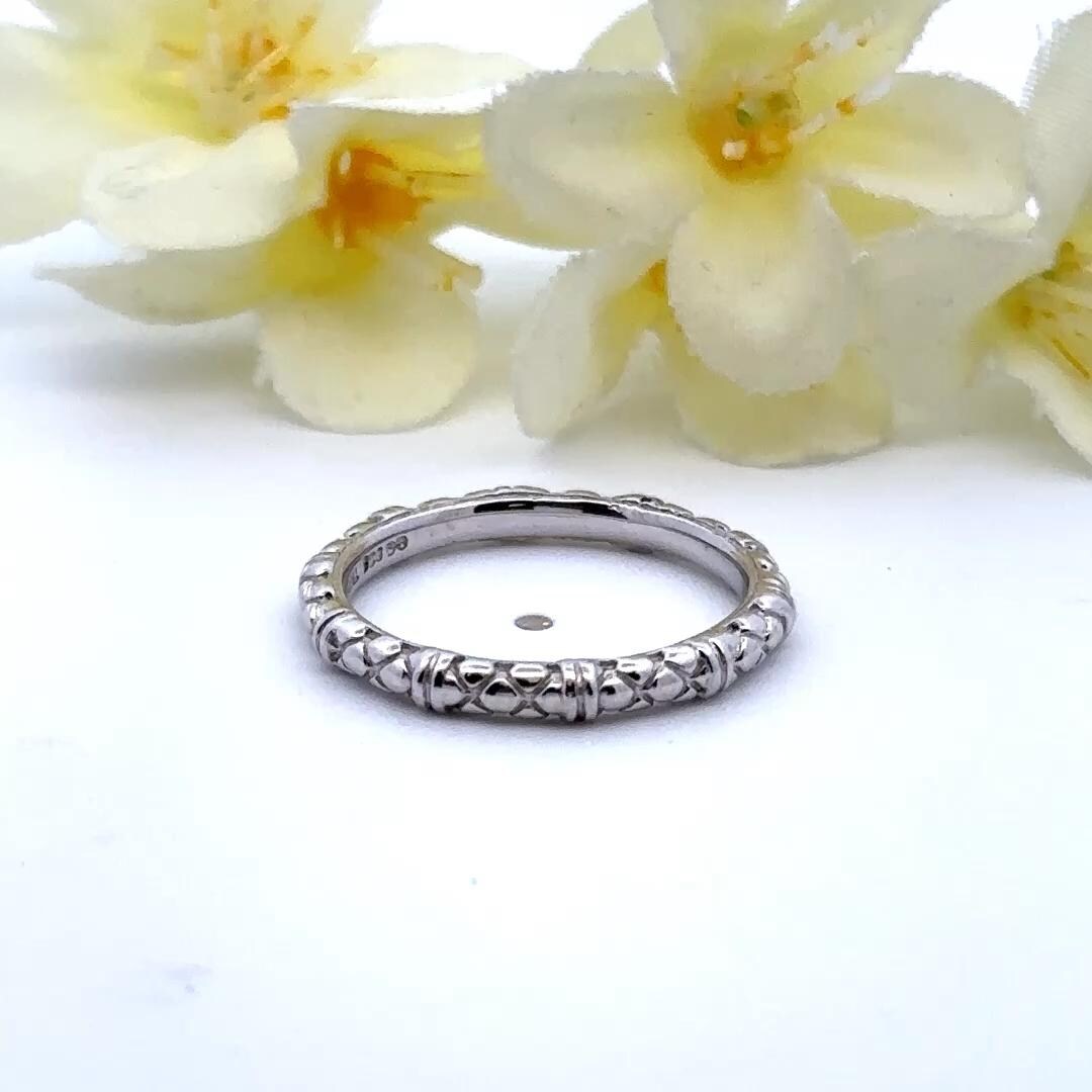 2mm Patterned Sterling Stack Ring Band ~ Stackable Stacking~ Size 5 ...
