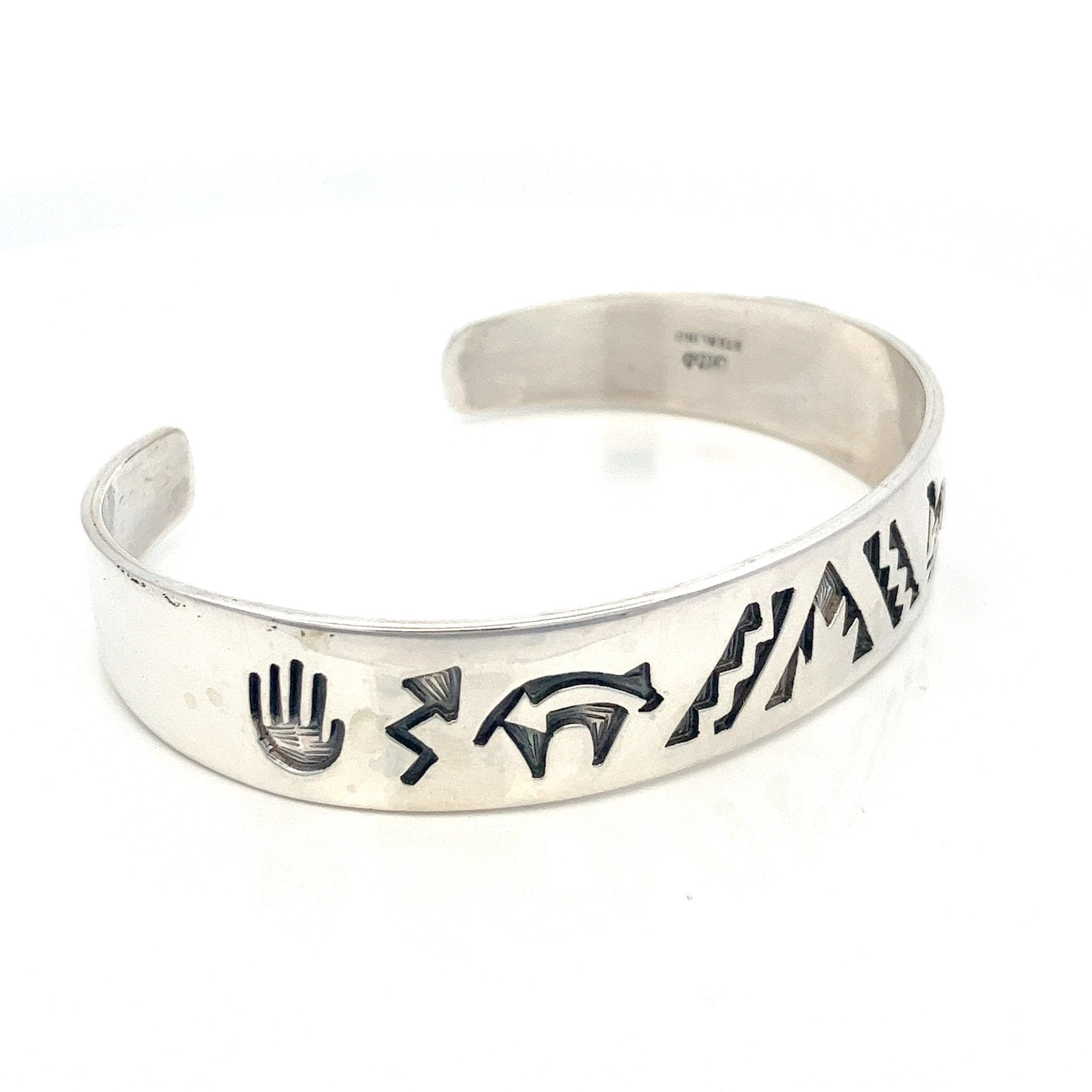 Vintage Navajo Sterling Storytellers Cuff 