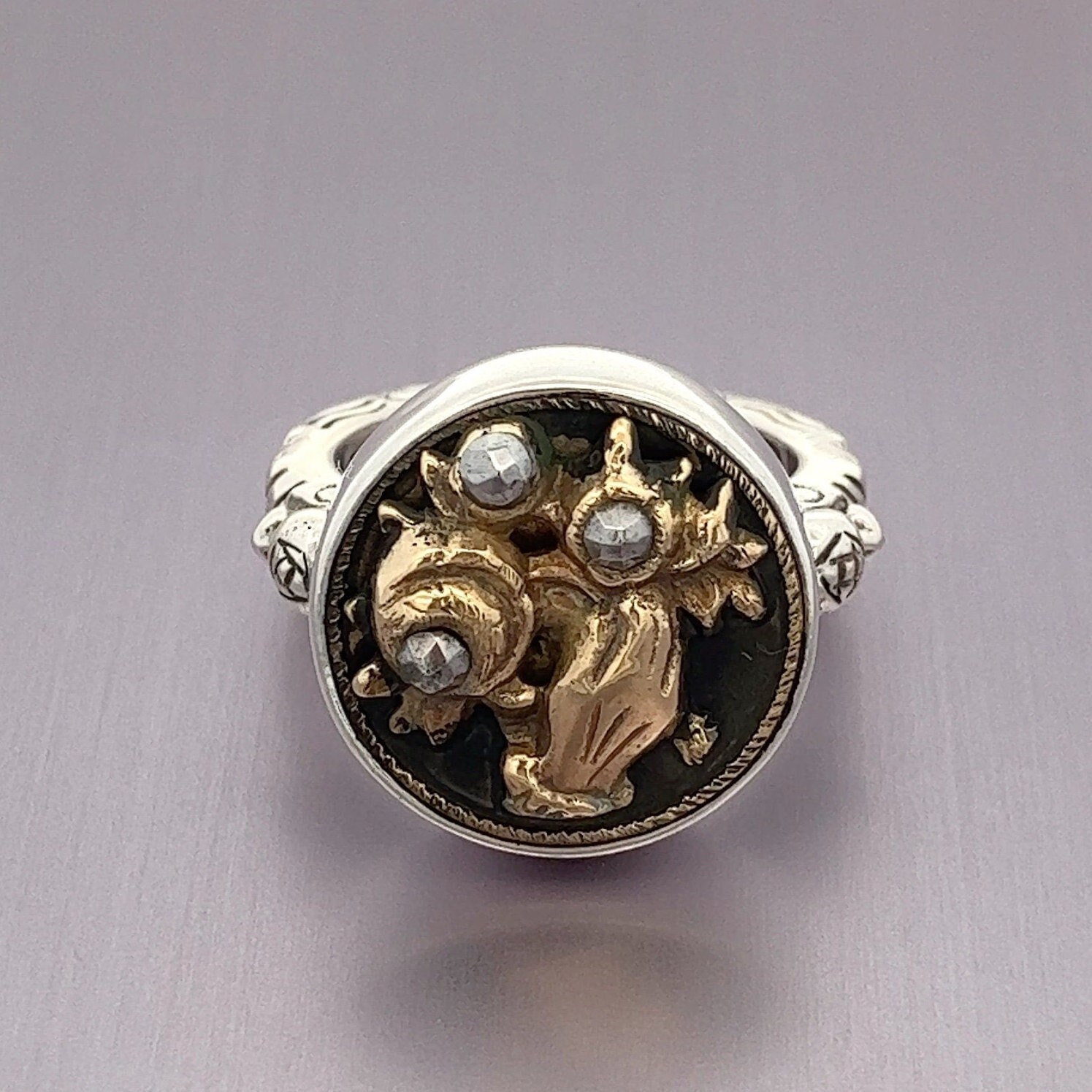 Ring Antique Victorian Era Button Repurposed Into Jewelry - Etsy