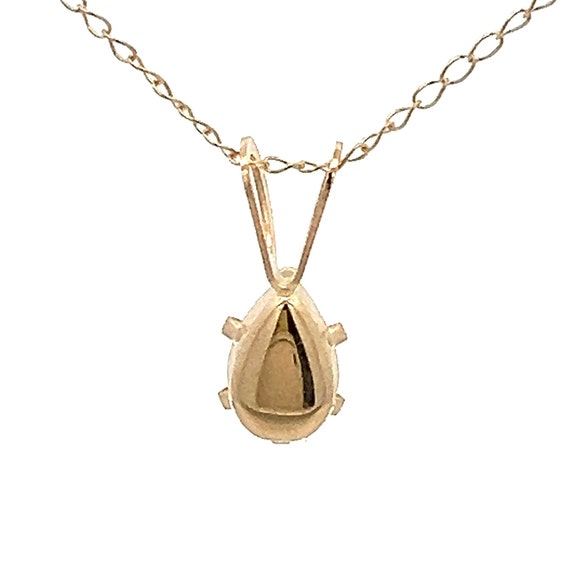 Petite Natural Opal Pendant Necklace~ 14k Yellow … - image 3