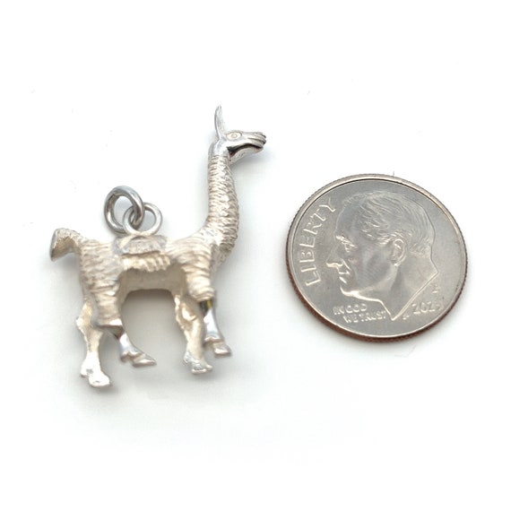 Vintage Llama 925 Sterling Silver Charm ~Alpaca C… - image 7