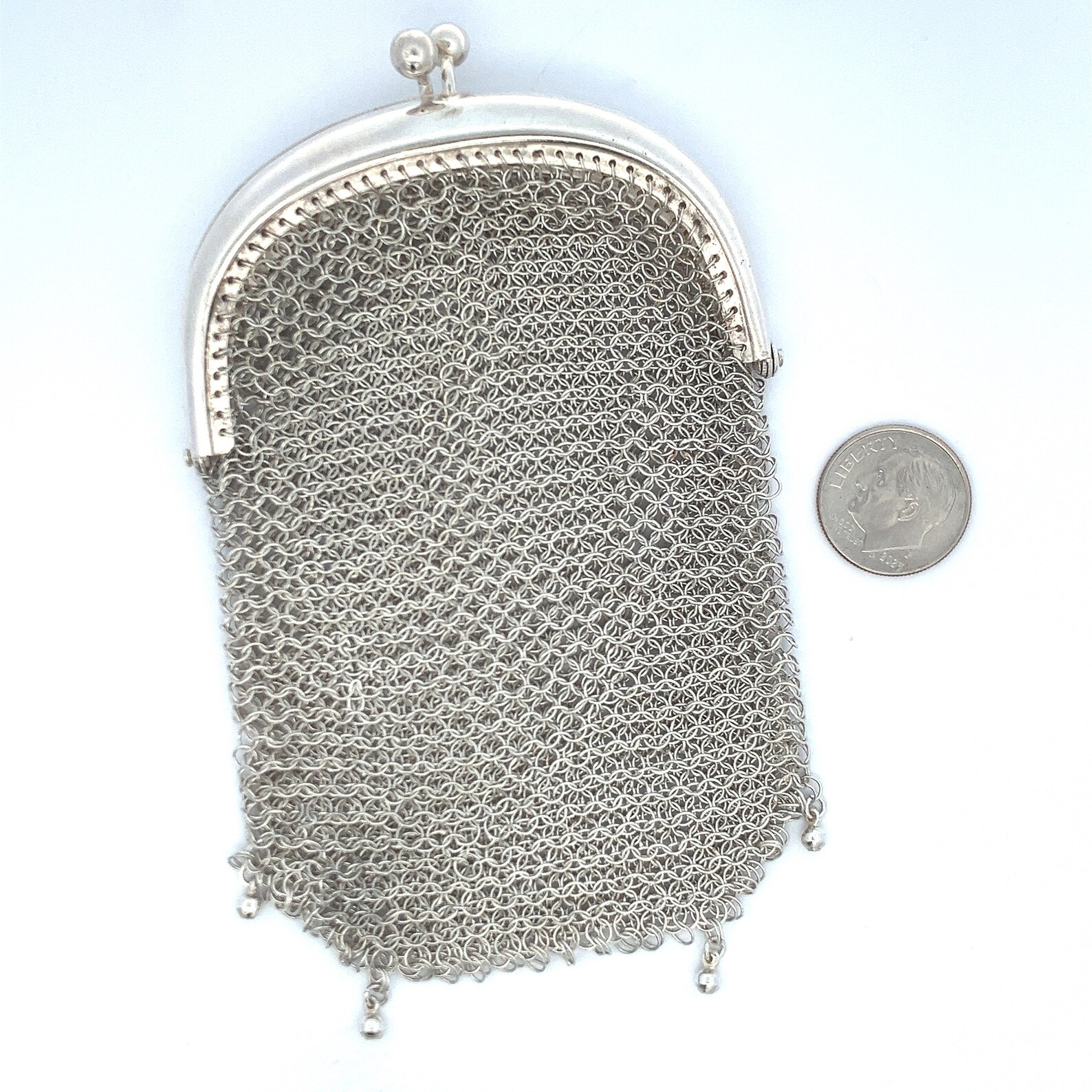 Small Chain Mail Vintage Miniature/small Chainmail Mesh Change Purse Sterling Silver ...
