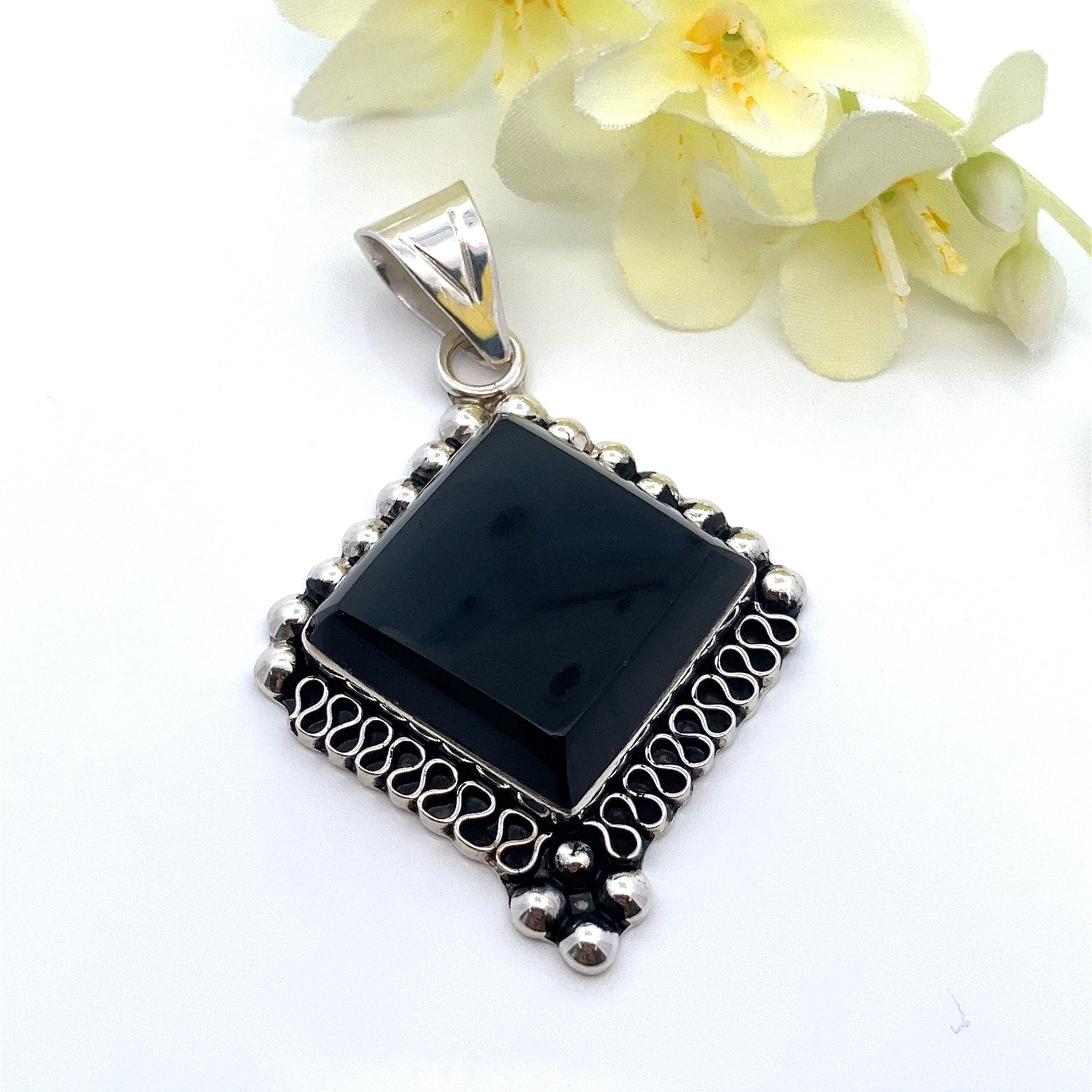【BLACKPURPLE】23FW★ Midnight Exento Necklace-Onyx BLACKPURPLE】23FW☆ Midnight Full Exento Necklace-Onyx