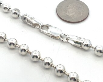アクセサリー SILVER925 Heavy Ball Chain Necklace 9.5mm Extra Large Silver Steel Ball Chain Mens Necklace with