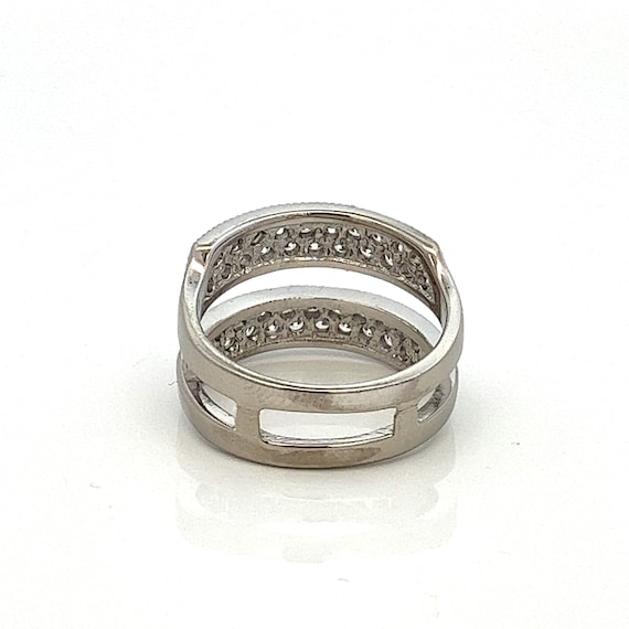 Pave Cubic Zirconia Engagement Wedding Ring Cage,… - image 5