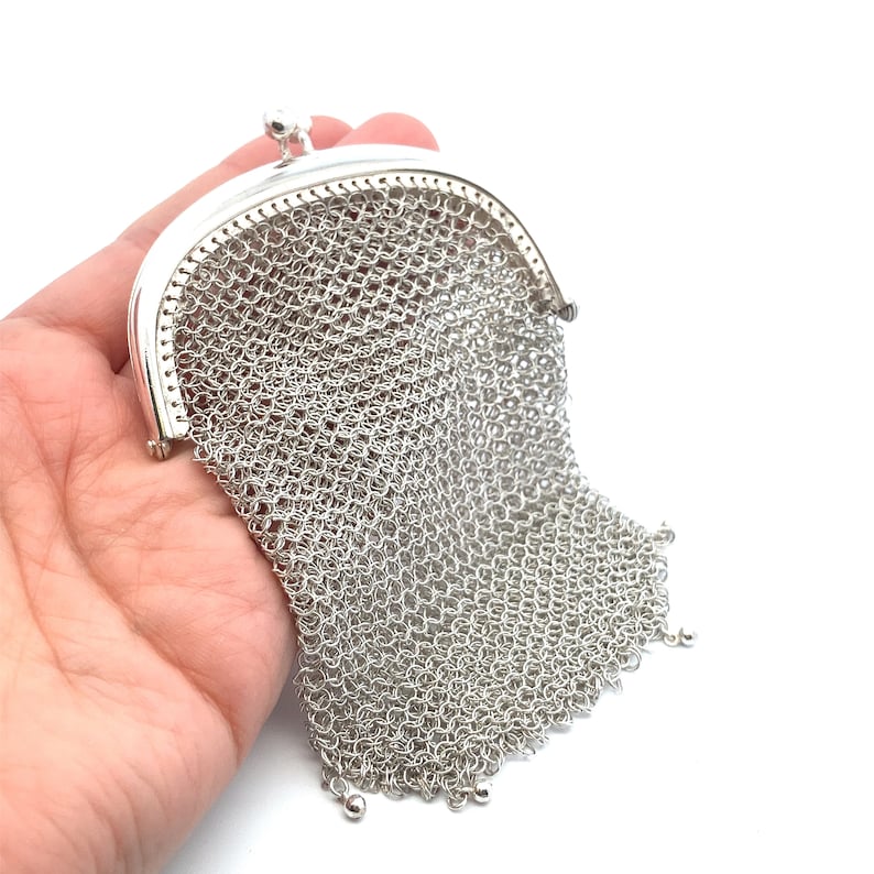 Small Chain Mail Vintage Miniature/small Chainmail Mesh Change Purse Sterling Silver ...