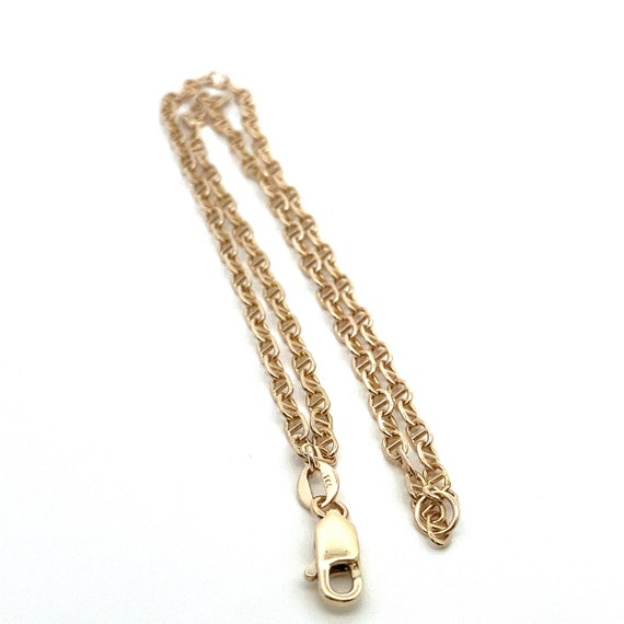 14k Yellow Gold Double Mariner Link Bracelet - It… - image 4