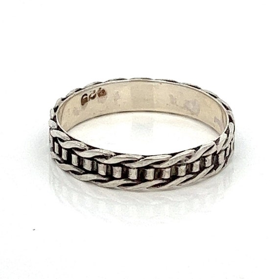 4mm Rope Pattern Sterling Stack Ring Band ~ Stack… - image 1
