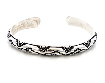 Vintage Navajo Signed Alvin Toadacheene Sterling Silver and Hand