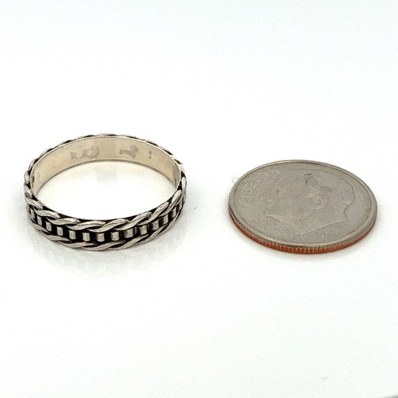 4mm Rope Pattern Sterling Stack Ring Band ~ Stack… - image 2