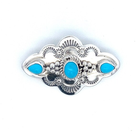 Highly Intricate Southwest Turquoise Planet Sterling Silver Bracelet Highly Intricate Southwest Turquoise Planet Sterling Silver Bracelet
