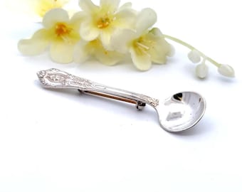 Collectible Miniature Sterling Silver Spoon Pin Brooch - Estate Vintage ~ 925- ET3602