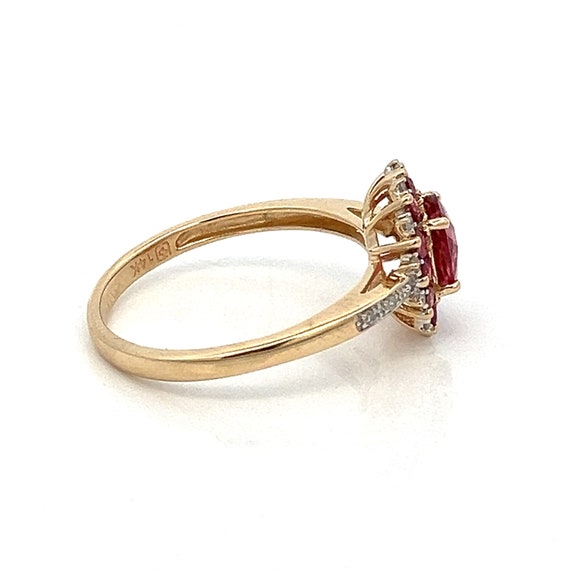 Pink Tourmaline and Diamond 14k Yellow Gold Ring … - image 5