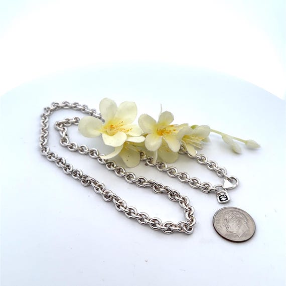 Solid 5mm Cable Chain .999  Pure Silver Necklace … - image 5