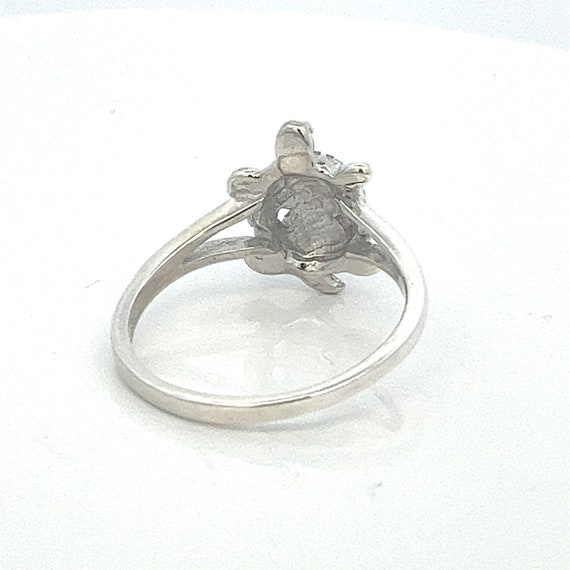 Turtle Ring with Inlayed Larimar Gemstone Sterlin… - image 5