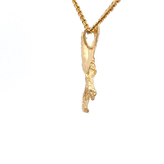 Flying Eagle Solid 14k Yellow Gold Charm Pendant~… - image 3