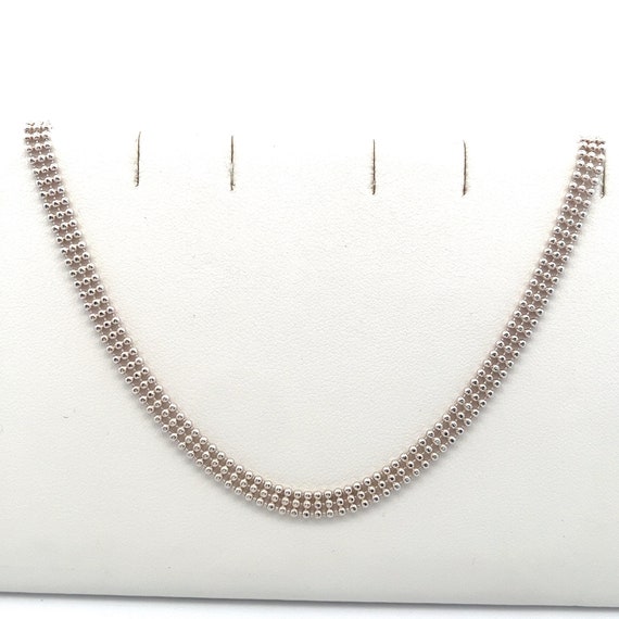 Sterling Silver Triple Stand Ball Chain - 16
