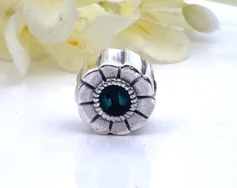 Retired Pandora Sterling Silver Blue Ribbon #1 Charm - ET3689B