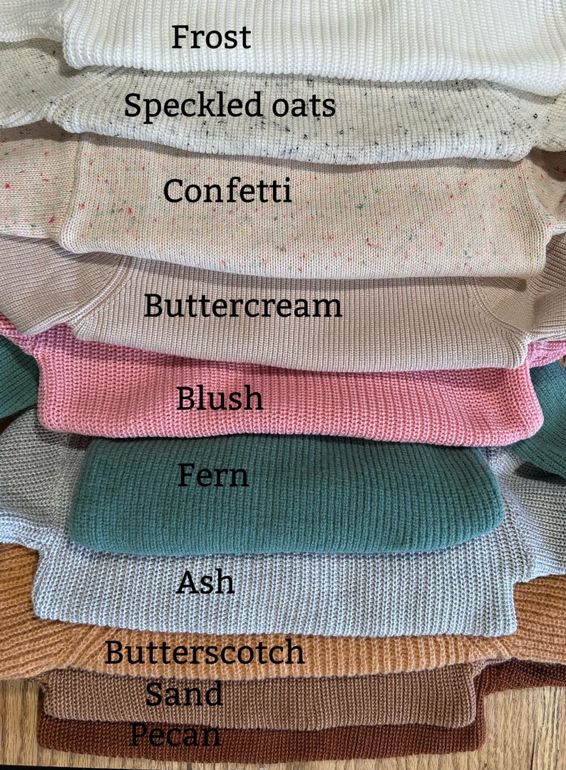 Personalized Chunky Knit Hand Embroidery Baby Name Sweater / Etsy