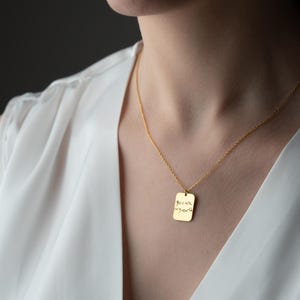 Colar de caligrafia personalizado gravado, joias de caligrafia personalizadas, gravado real sua própria caligrafia, colar de lembrança