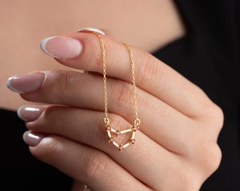 Collar con el signo del zodíaco y piedra de nacimiento, grabado, joyería astrológica, collar con los signos del zodíaco de Escorpio y Libra para regalo de cumpleaños.