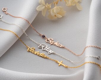 Bracciale a catena con perline con ciondolo croce religiosa